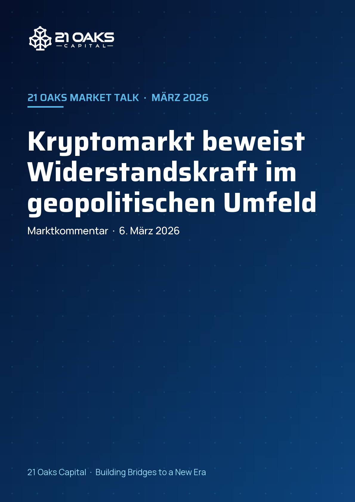 Kryptomarkt beweist Widerstandskraft im geopolitischen Umfeld