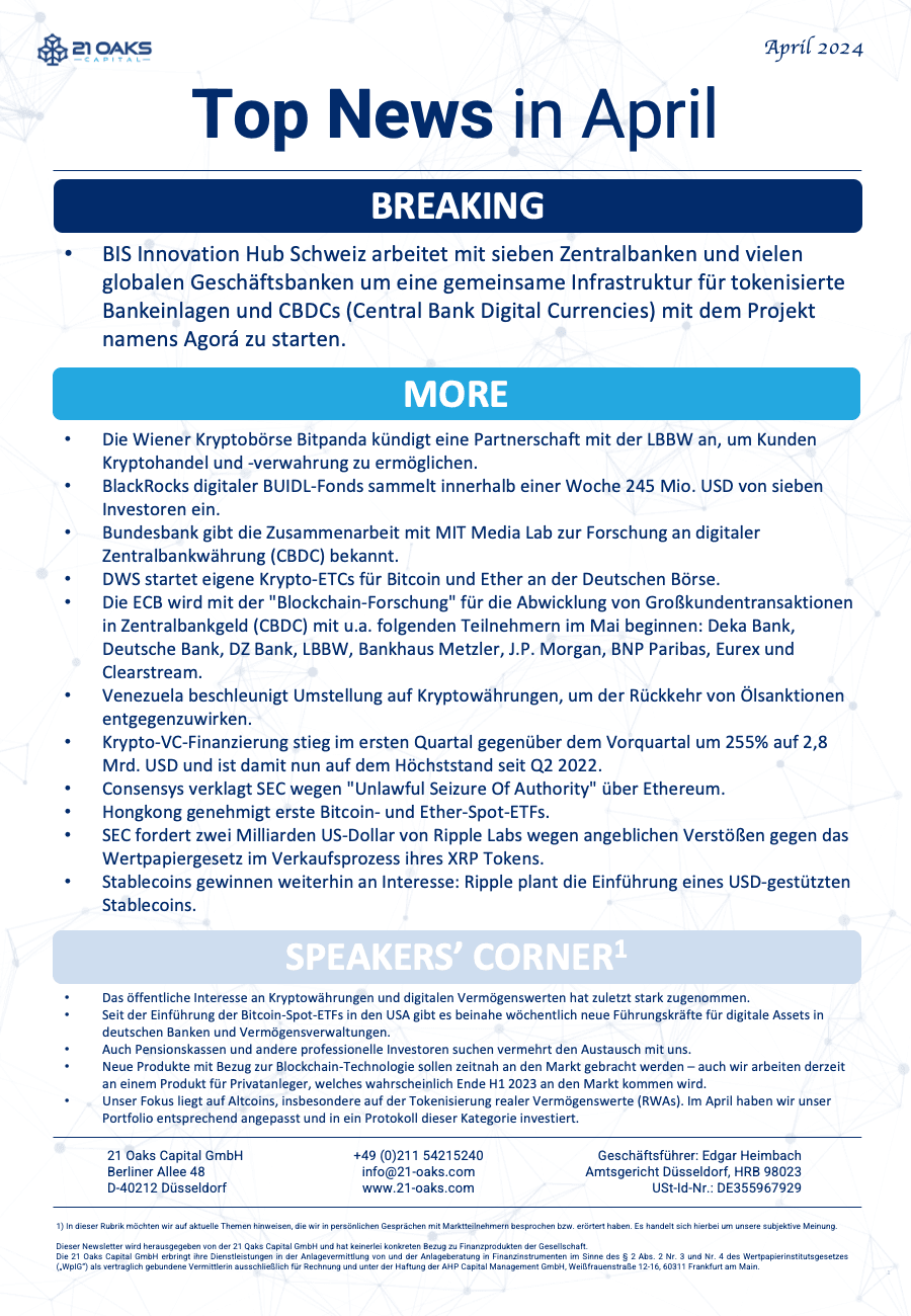 21 Oaks Newsletter — April 2024