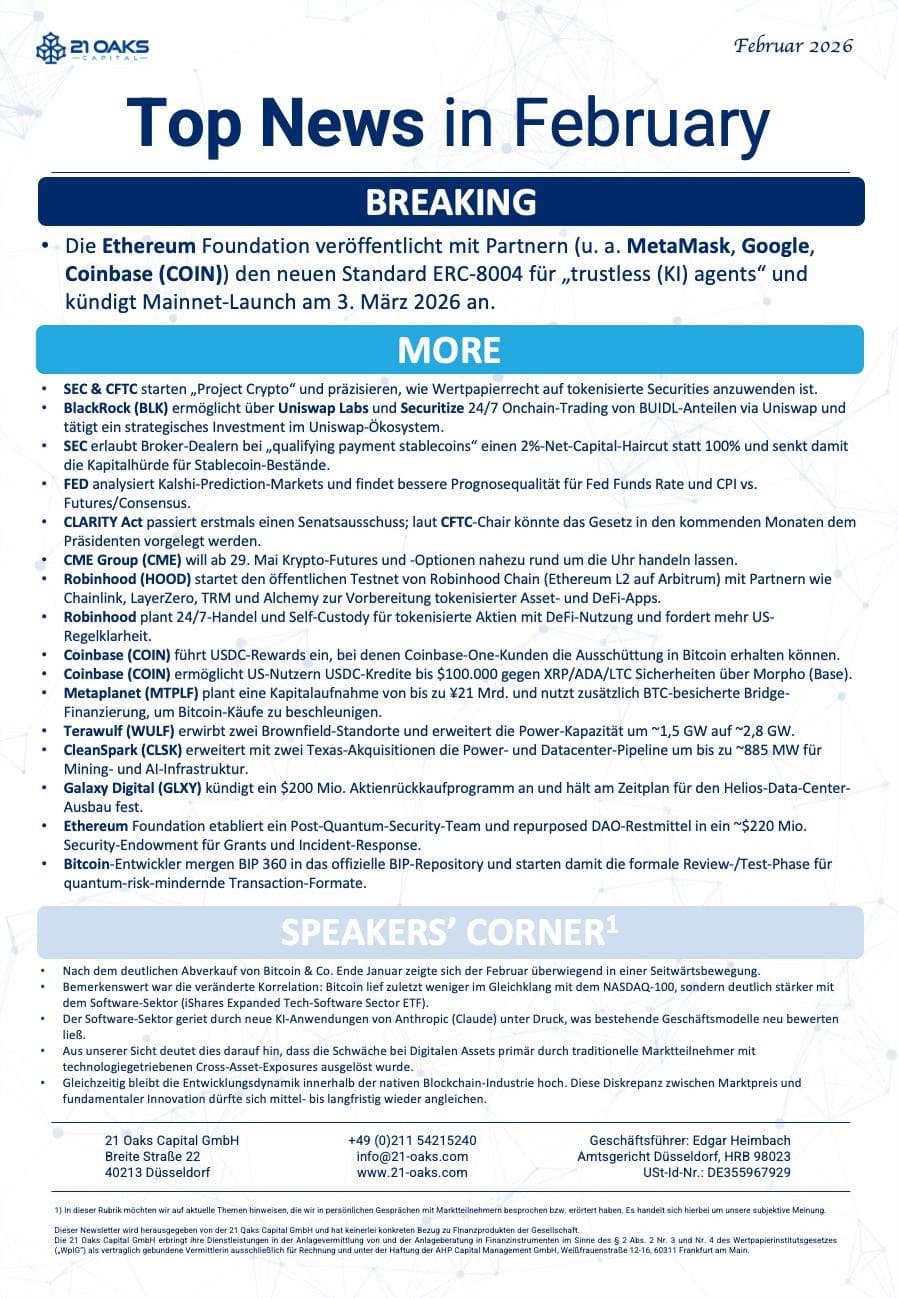 21 Oaks Newsletter — Februar 2026